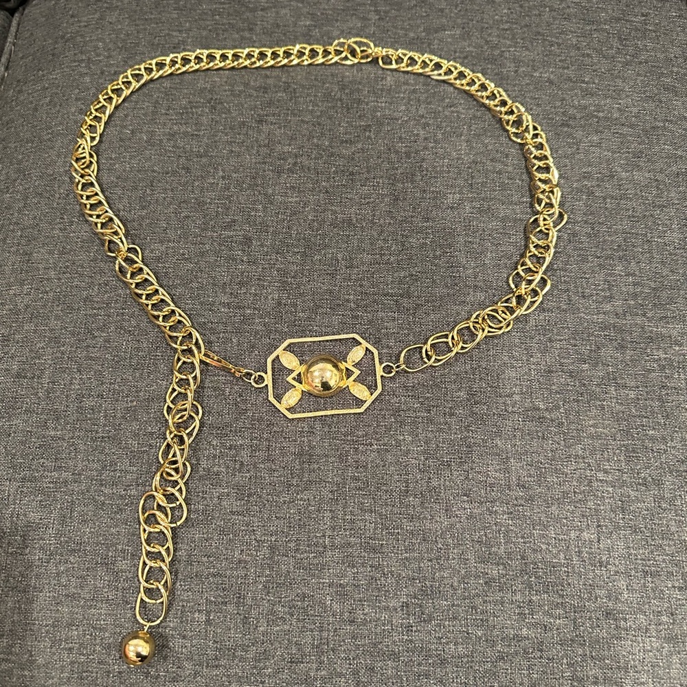 Gold Geometric Women's Belt